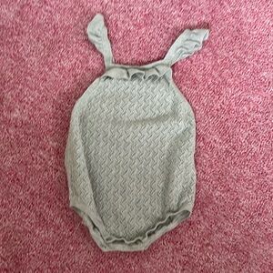 Zara baby girl sage green knitted one piece